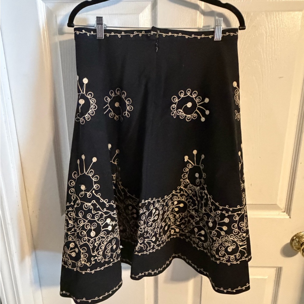 Yoana Baraschi Black and Cream A-Line Skirt